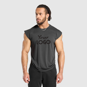 Best Selling High Quality Casual Mens O-neck Tank Top Active Wear Breathable Knitted 100% Cotton Quick Dry Solid <b>Pattern</b> - Product Image 2