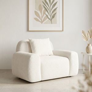 Sillón Individual en Forma de U de Espuma con Asiento Profundo y Cómodo y Fundas Extraíbles y Lavables para Habitación de Huéspedes - Product Image 1