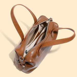 Bolso Bandolera de Cuero Vacuno Genuino Retro para Mujer, con Logotipo Personalizado al por Mayor, para Chicas con Estilo, Gran Capacidad, con Cierre, 2026 - Product Image 5