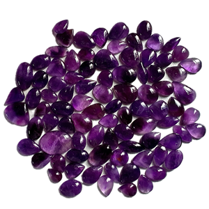 Cabochons d'améthyste de qualité supérieure, pierres précieuses violettes naturelles assorties, pièces de pierres pour la fabrication de bijoux - Product Image 2