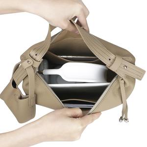 Bolso Hobo de Cuero Beige para Mujer, Bolso de Hombro Suave y Holgado con Monedero, Correa Ajustable, Bolso Bandolera Minimalista para el Trabajo - Product Image 2