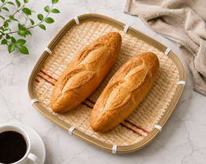Handmade Eco-Friendly Bamboo Corporate Gift Tray Vietnam Wholesale Natural Round Oval Plate Bulk Food Grade Reusable - Product Image 5