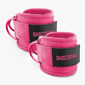 Sangles de cheville en néoprène 8 mm avec logo personnalisé pour machine à câble, entraînement des jambes et des fessiers, musculation en salle de sport, avec doubles anneaux en R - Product Image 5