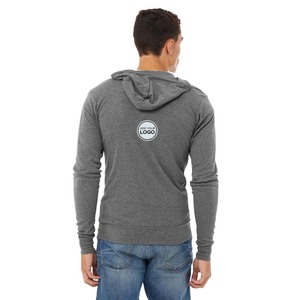 Sudadera con capucha de algodón de punto jersey, suave, ligera, con cremallera completa - Product Image 6