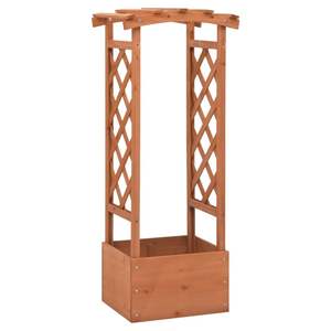 Jardinera de Madera de Abeto con Arco de 19.3''x15.4''x46.1'', Elegante Valla y Puerta para Jardín - Product Image 1