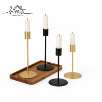 Porte-bougie pilier moderne en laiton massif, design minimaliste et rond, écologique, compact, pour décoration de table, maison, Noël, centre de table de mariage