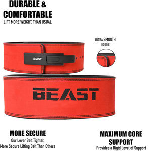 High Quality IPF Power Lifting Lever Belt for Men <b>Weight</b> Lifting Quats Deadlifts Bodybuilding Fitness Safety Strongman <b>Training</b> - Product Image 2