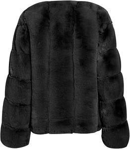 Nuevo Diseño, Abrigo de Invierno para Mujer, Elegante, de Alta Calidad, con Solapa de Imitación, Manga Larga, Cálido, Peludo, Holgado, de Piel Sintética de Zorro - Product Image 2