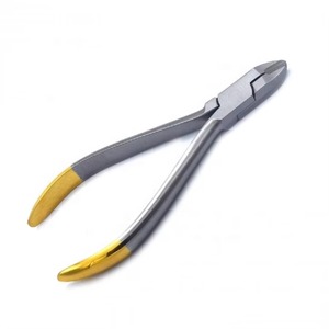 Alicates Cortadores de Alambre de Ortodoncia de Acero Inoxidable con Mangos Amarillos para Uso Quirúrgico Dental, Instrumento de Clase I con Certificación CE - Product Image 4