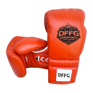 Guantes de Boxeo Profesionales Dawnforce Fight Gears, de Cuero con Cordones, Absorbentes de Humedad, Rojos, para Entrenamiento de Adultos - Product Image 5