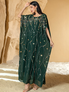 Vestido Abaya para mujeres musulmanas, Abaya de Dubái bordada, vestido Abaya modesto, Abaya para mujeres, vestido musulmán, diseño personalizado de lujo. - Product Image 1