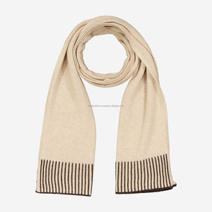 Écharpe en acrylique 100 % jacquard rayée, chaude, épaisse et légère pour homme, modèle hiver, personnalisable, vente en gros par WholesaleLandfond - Product Image 5