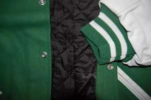 Chaqueta Varsity Vintage Personalizada de Invierno con Nombre Bordado, Mangas en Contraste, Dobladillo Acanalado, Hecha a Medida, Talla Personalizada, Lona Escolar - Product Image 6