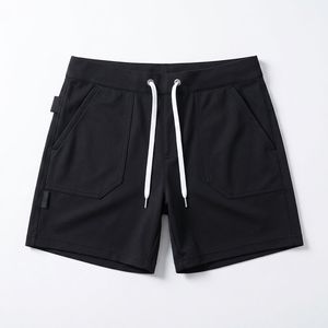 Shorts de sport pour homme légers et respirants en polyester/coton écologique à séchage rapide, avec cordon de serrage, pour la randonnée et les activités de plein air - Product Image 2