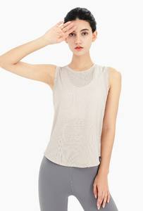 Camiseta de Verano Tejida a Mano 100% Algodón, Informal, de Secado Rápido, Holgada, sin Mangas, para Yoga, Ejercicio y Running - Product Image 2