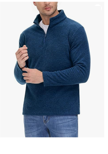 Sweat-shirt à fermeture éclair pour homme, logo brodé personnalisé, fournisseur de tissu en terry pour l'exportation - Product Image 6