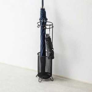 Modern Petal Design Metal Umbrella Holder with Chrome Handle Black Entryway Umbrella Stand Tall Cane Rack <b>Removable</b> Drip Base - Product Image 4