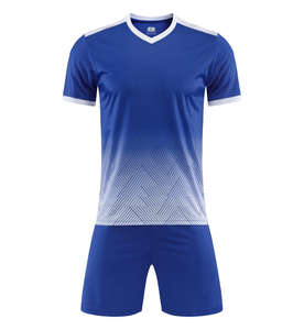 Maillot de football pour homme adulte avec col rond, personnalisable, 100% polyester, tissu respirant à séchage rapide - Product Image 2