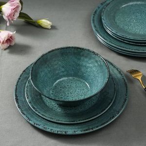 Elegant Designer <b>Melamine</b> Plates for Serving <b>Dinner</b> Lunch and Party Meals - Product Image 4