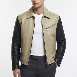 Real Leather <b>Biker</b> <b>Jacket</b> Men Fashion Classic Motorcycle Outerwear Leather Coat Men's Genuine Leather Moto <b>Jackets</b> Mens - Product Image 1