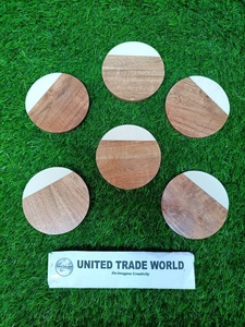 Acacia Wood & <b>Marble</b> <b>Coasters</b> Eco-Friendly Carton Packed Tea & Coffee <b>Coasters</b> by United Trade World - Product Image 3