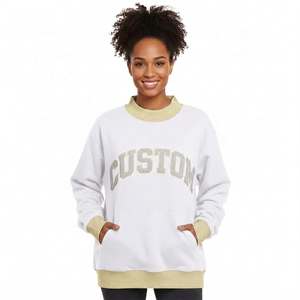 Sudadera Personalizada con Estampado Frontal, Cuello Alto, Reversible, de Alta Calidad, Talla Grande, para Mujer, Estilo Urbano, Unisex - Product Image 1