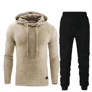 Conjunto de chaqueta con cremallera de manga larga para hombre, chándal deportivo, conjunto de gimnasio para hombre 2024, ropa casual de calle para hombre - Product Image 1