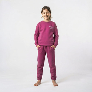 Conjunto Deportivo de Algodón Unisex para Niños, Sudadera Casual con Cuello Redondo, Pantalones Jogger, Proveedor de Ropa Urbana - Product Image 3