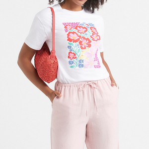 T-shirts longs pour femmes, col rond, coupe classique, couleur unie, en polyester/coton, avec logo personnalisé, haute qualité, pour l'été, vente en gros - Product Image 3