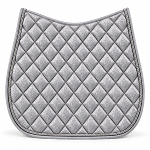 Tapis de selle en coton matelassé losanges carrés pour dressage et équitation anglaise - Product Image 3