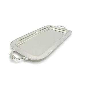 Bandeja de Servir de Aluminio con Acabado Metálico Elegante - Moderna y Elegante, Ecológica, Hecha a Mano, Duradera, para Mesas de Boda y Ramadán - Product Image 1