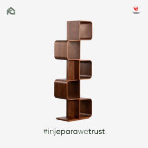 Mustofa <b>Wooden</b> Bookshelf Display Rack Open Shelf for Living Room Cafe Hotel Indonesia Furniture Supplier - Product Image 2