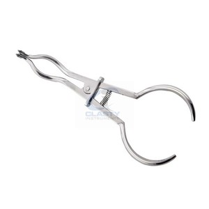 Pinza de Dique de Goma Dental de Acero Inoxidable, Instrumento Quirúrgico Manual, Certificado CE, Reutilizable, Autoclavable, para Cirugía General - Product Image 3
