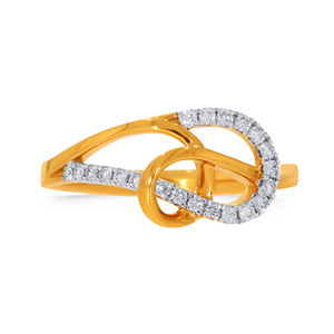 Bague de luxe en acier inoxydable plaqué or 18 carats avec nœud infini et diamants CZ pour femme, bijou de mode pour fiançailles et promesse - Product Image 3