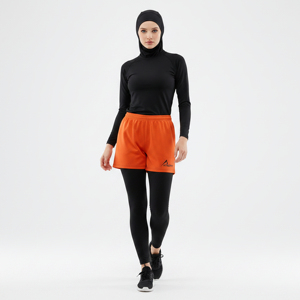 Ropa Deportiva Modesta para Mujeres Musulmanas, Pantalones Cortos 2 en 1 de Cintura Alta con Leggings Interiores, Suaves, Transpirables, que Absorben el Sudor, para Correr, Fitness y Deportes - Product Image 1