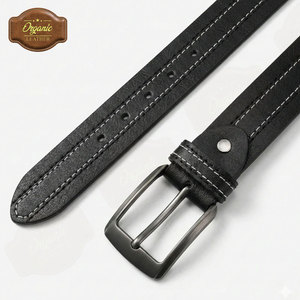 Cinturón de cuero premium con cierre automático, 100% cuero de vaca puro, correa ajustable y elegante para uso formal y casual. - Product Image 4