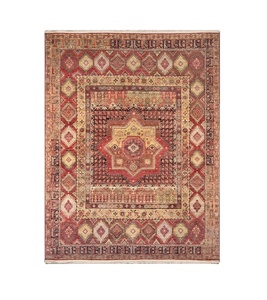 Handmade Persian Carpet High Quality 5x7 Red Silk Wool Woven Cotton Design for Living Room Sizing 4x6 6x7 6.6x4.7 Area <b>Rugs</b> Sets - Product Image 1