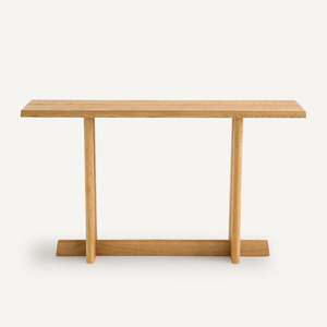 Mesa Consola de Teca Sólida KALA CONCEPT con Base de Trípode - Mueble Moderno Minimalista Hecho a Mano, Duradero y Estable para Sala de Estar, Entrada o Hogar - Product Image 2