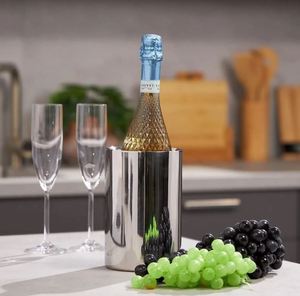 Venta al por mayor de cubos enfriadores de doble pared de acero inoxidable para cerveza, vino y champán - Product Image 1