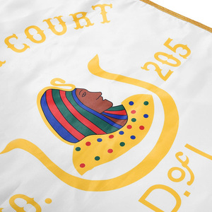 Banderola de la Corte de las Hijas de Isis, Bandera Ceremonial Blanca Personalizada con Nombre, Número y Ubicación - Product Image 2