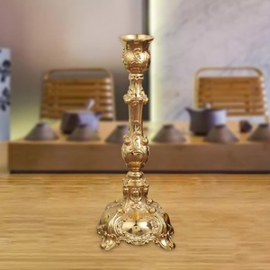 Industry Trending Brass Candlestick Holder Ornate Design Home Decoration Durable Metal <b>Stand</b> - Product Image 1