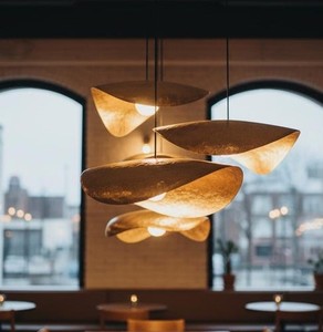Handmade Gold <b>Leaf</b> Brass Pendant <b>Light</b> Moroccan Island Kitchen Lighting Mount Decor for Living Room Indoor Home Lighting - Product Image 1