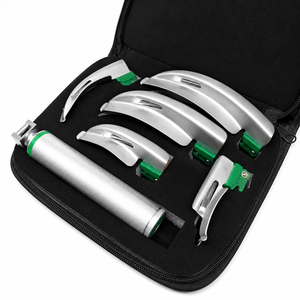Set de Laringoscopio de Fibra Óptica McCoy, Mango Mediano, 3 Hojas, Certificado CE, Kit de Instrumentos Reutilizables para Intubación de Vías Respiratorias - Product Image 1