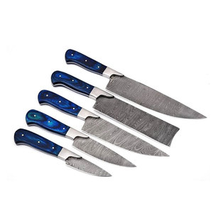 Damascus Steel <b>Kitchen</b> Knife Set For Culinary Preparation With Balanced Design And Comfortable Handling - Product Image 1