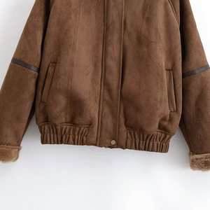 Nueva Ropa de Mujer para Otoño Invierno, Estilo Europeo Americano, Chaqueta Corta Elegante y Versátil con Cuello Mao y Estampado - Product Image 4