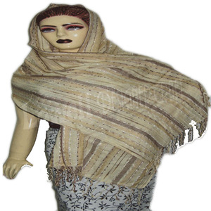 Nouveau design Lowellcraft – Écharpes d'été en viscose pour femme, tissées à la main, à rayures, en fil teint, longues, de créateur, de haute qualité - Product Image 3