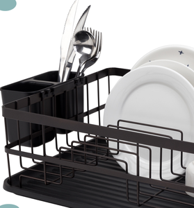 OEM/ODM Vietnam Black Coated <b>Dish</b> Drying <b>Rack</b> Kitchen Countertop Storage Organizer Shelf Stand - Product Image 4