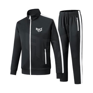 Ensemble de survêtement pour homme, deux pièces, décontracté, à porter au quotidien, couleur unie, coupe confortable, style tendance - Product Image 1