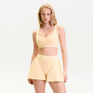 Body de algodón para mujer con cuello redondo, de alta elasticidad, tacto suave, control de abdomen, efecto moldeador, tipo mono, ropa de baño - Product Image 1