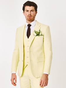 Traje de 3 Piezas para Hombre, Blazer, Chaleco y Pantalones Resistentes a las Arrugas, Cómodo para la Oficina y Reuniones - Product Image 3